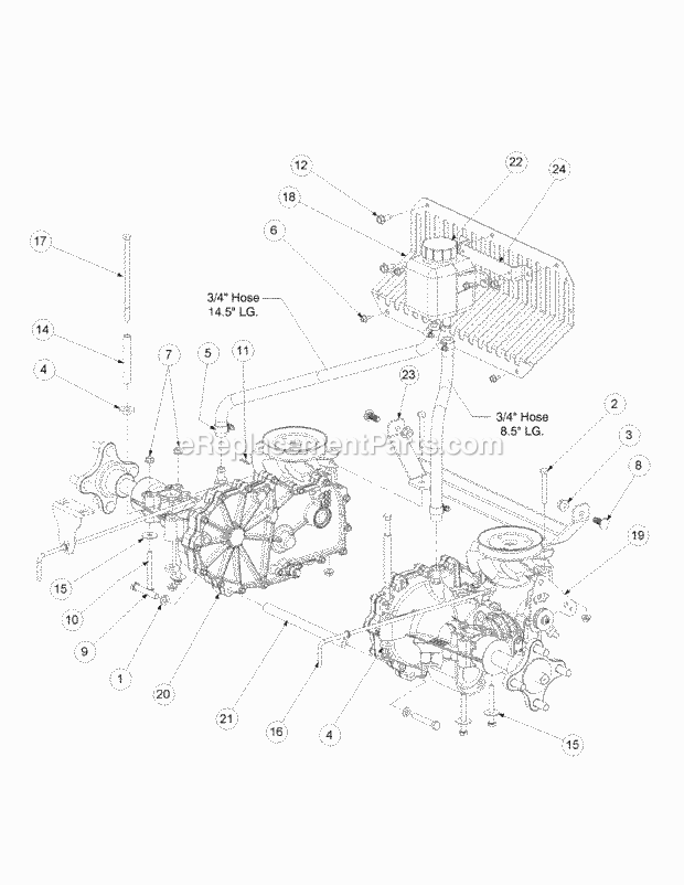 Drive Assembly (2005 & Before) Diagram and Parts List for M50-KHS 53BB5BBP750 Cub Cadet Sprayer